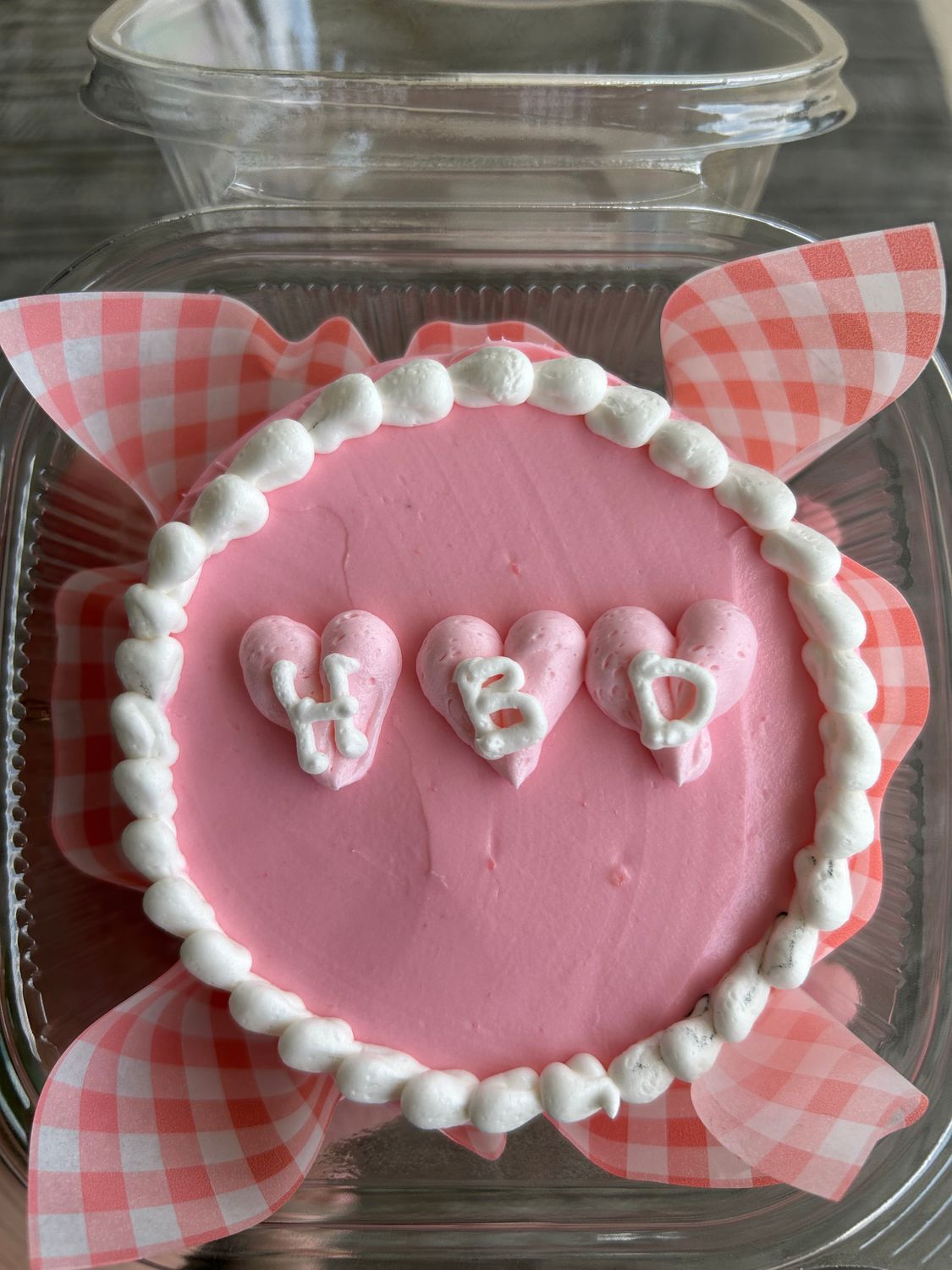 HBD Lunch Box Cake pink