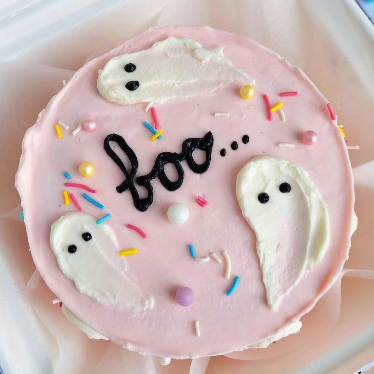 Halloween Lunch Box Cake boo