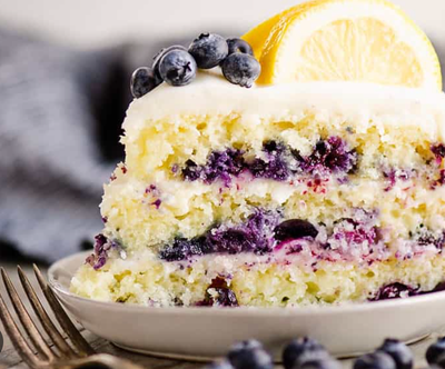 10&quot; Lemon Blueberry Cake (serves upto 20)