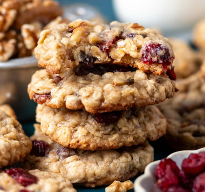 6 Cranberry Walnut Cookies (White Chocolate Dipped Available)