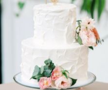 36 serving elegant 2 tier wedding cake-rough spatula design