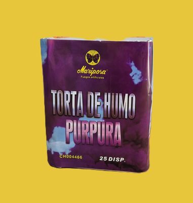 TORTA DE HUMO PURPURA CON MINAS CRACKER
