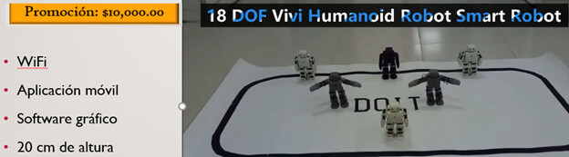 Kit 1 Humanoid 18 GDL Vivi Robot 20 cm de altura