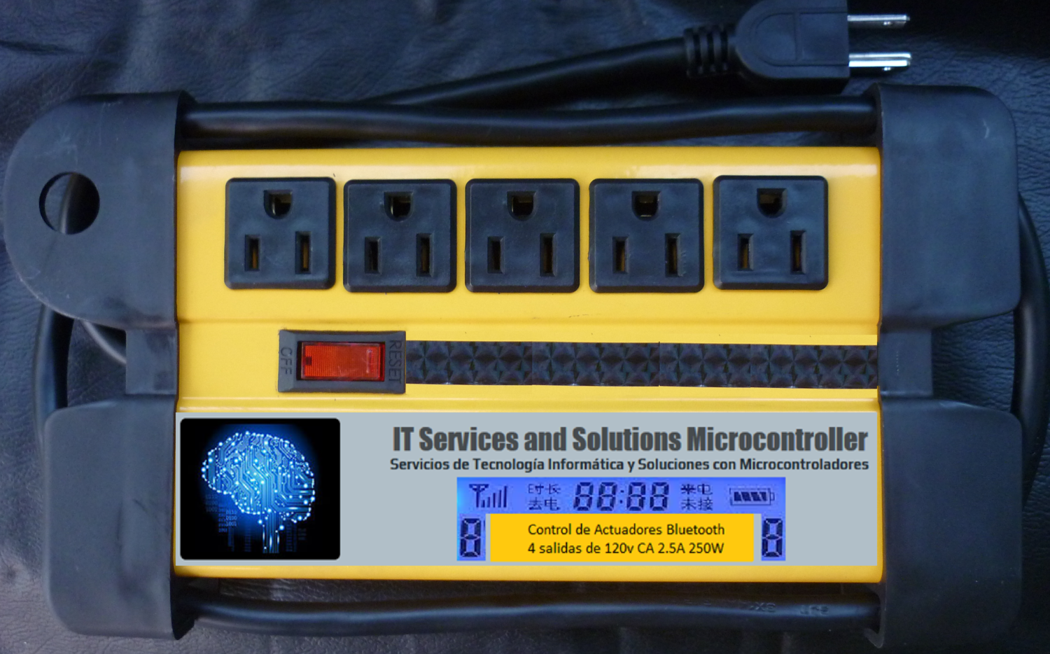 Kit 2 Controlador de Actuadores Bluetooth 4 Salidas 120 VCA 2.5 A 250 W  ( 4 DISPONIBLES )
