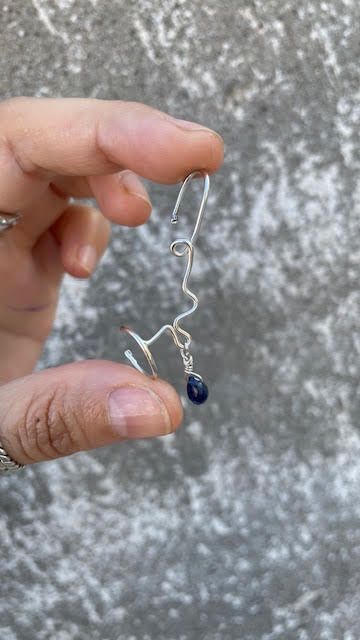 Earcuff Solitario Zafiro