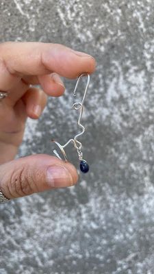 Earcuff Solitario Zafiro