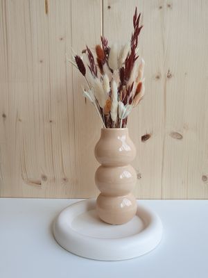 Set met bubbelvaas in keramiek