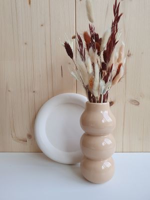 Set met bubbelvaas in keramiek