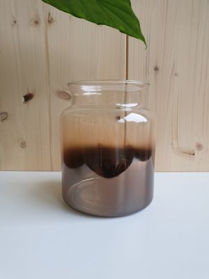 Glazen vaas bronze fumé
