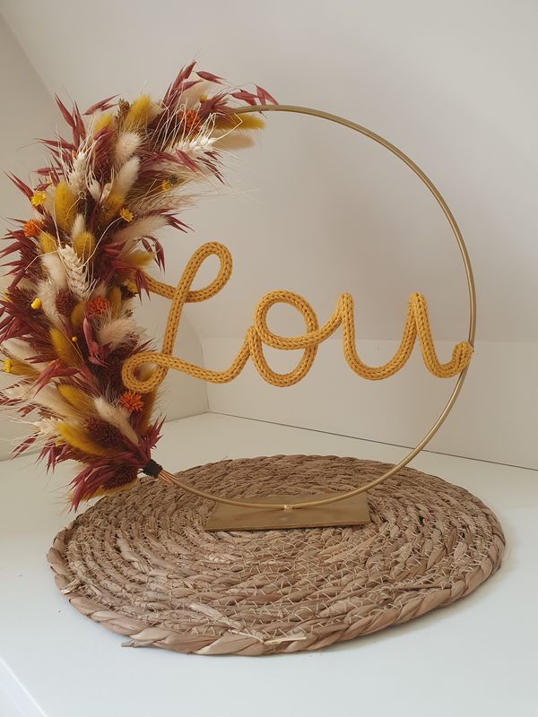 Flowerhoop op voet diameter 30 cm met punniknaam