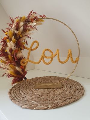 Flowerhoop op voet diameter 30 cm met punniknaam