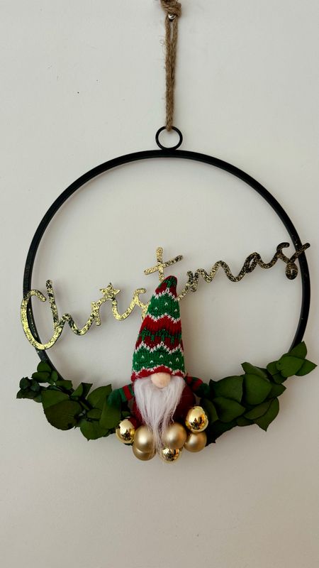 Kerstring hangend zwart ‘Christmas’