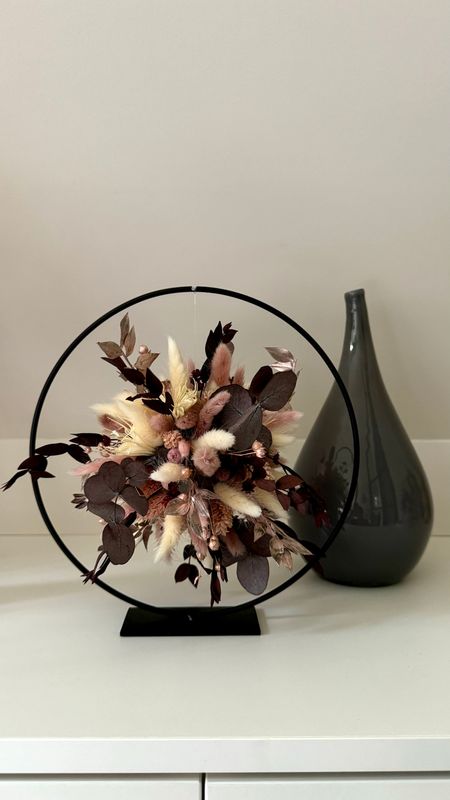 Bloemenwolk roze - cirkel diameter 25 cm