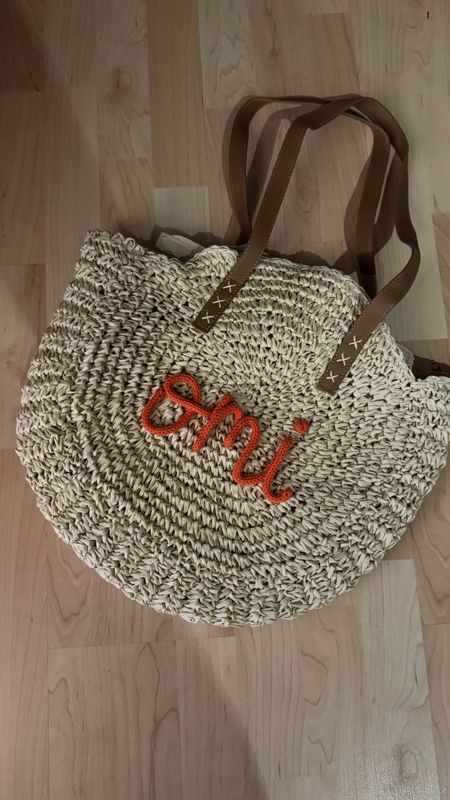 Soepele draagtas met punniknaam beige