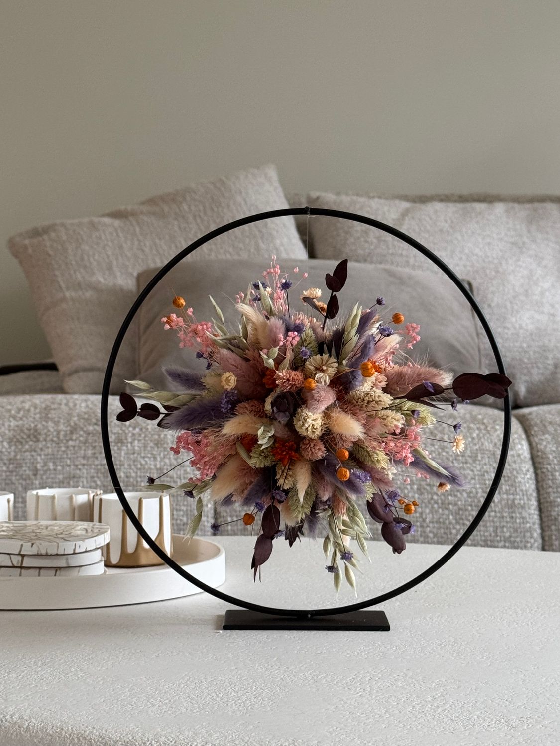 Bloemenwolk lente - cirkel diameter 25 cm