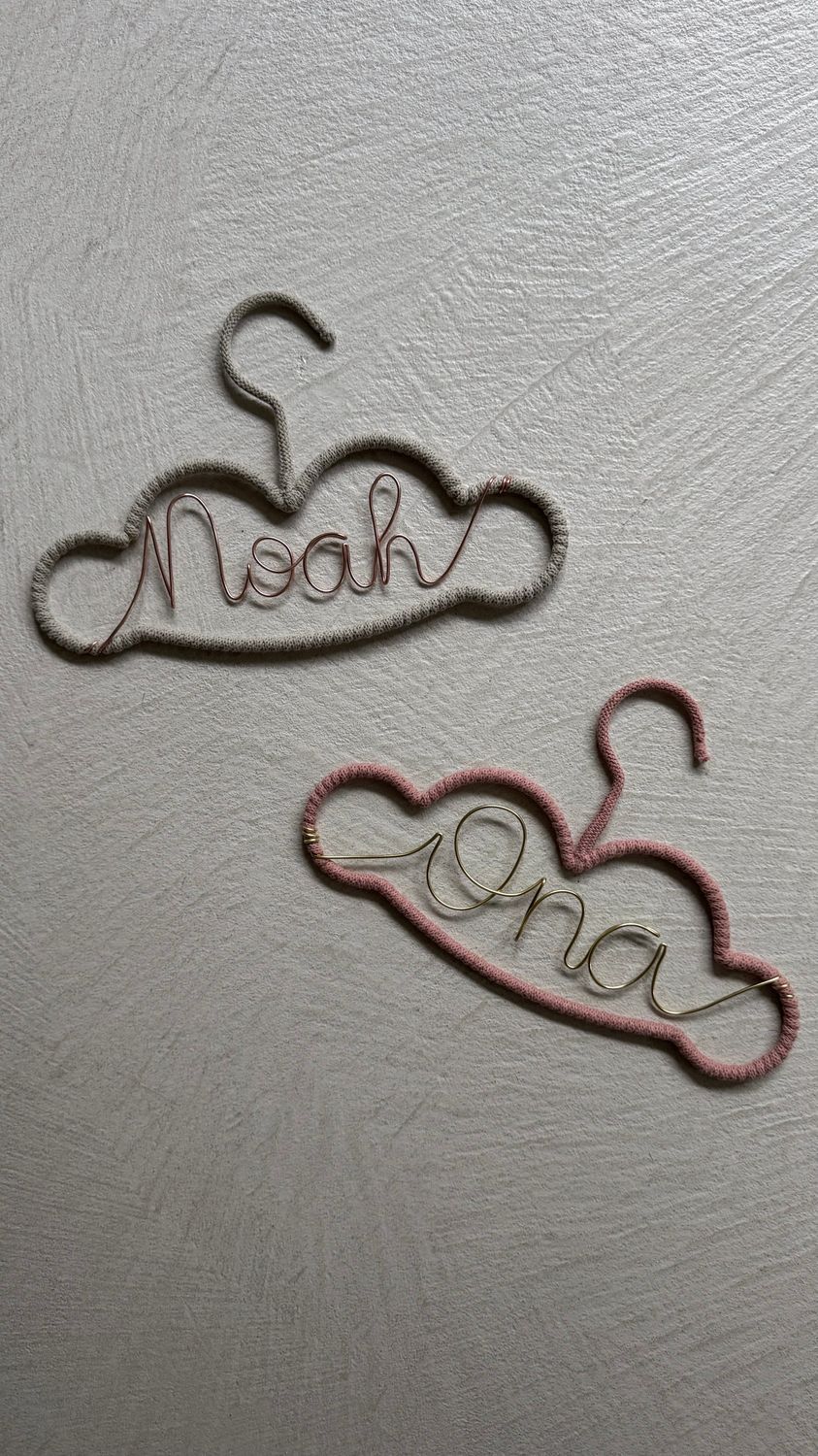 Kleerhanger baby/kind met naam