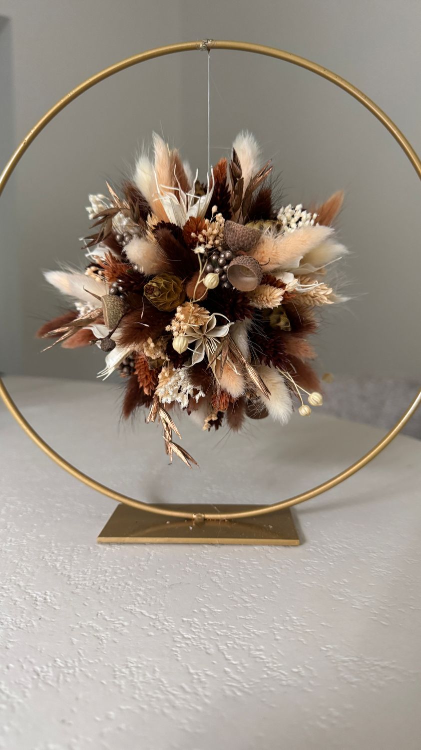 Bloemenwolk herfst 2 - cirkel diameter 25 cm