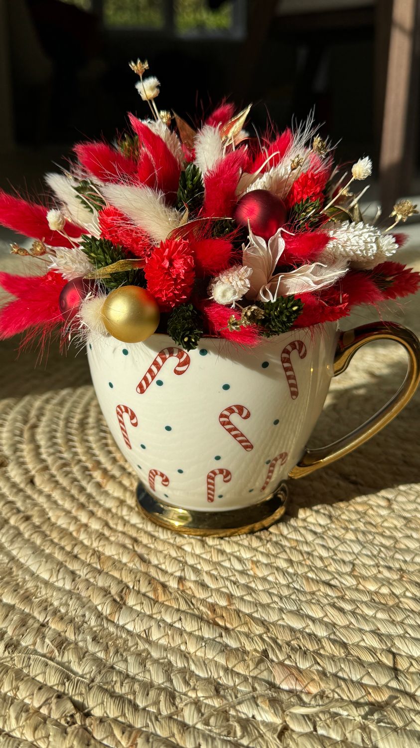 Kerst flowercup - zuurstok