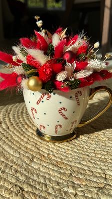 Kerst flowercup - zuurstok