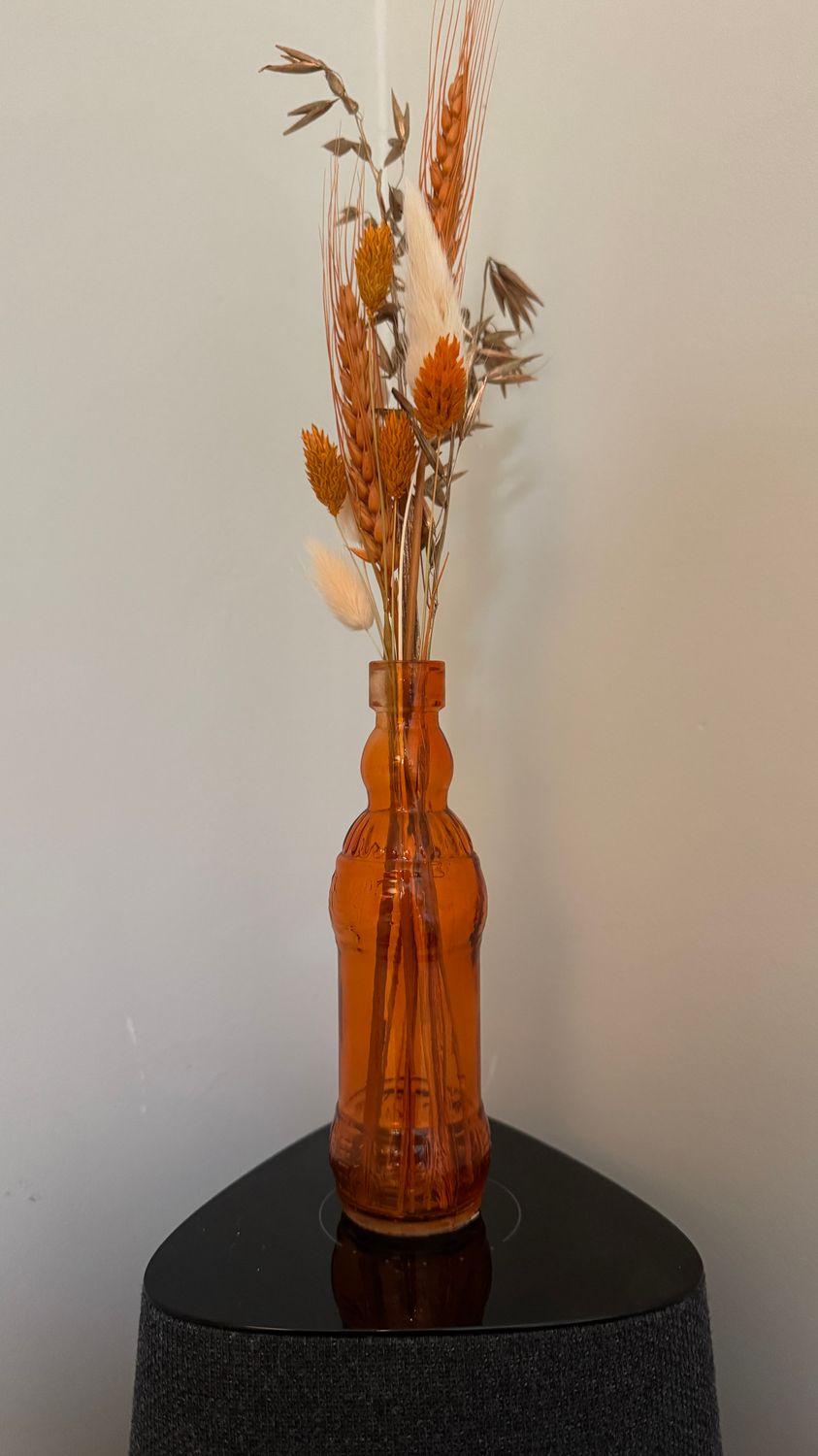 Glazen vaasje oranje