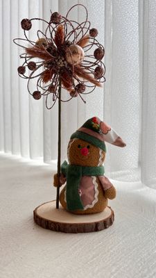 Peperkoekenmannetje met bruine bol