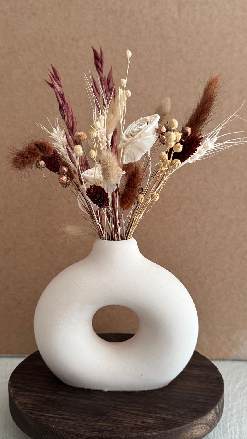 Vaas Manon met droogbloemen