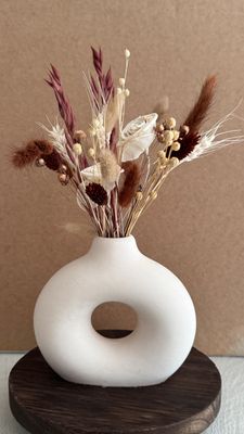 Vaas Manon met droogbloemen