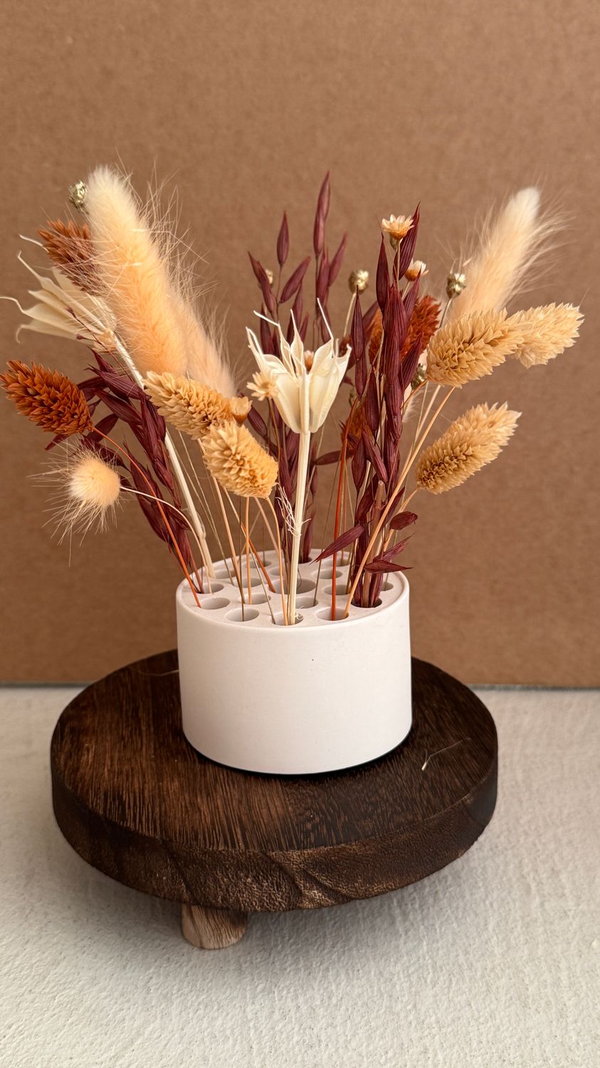 Mizzle met bloemen aardetinten