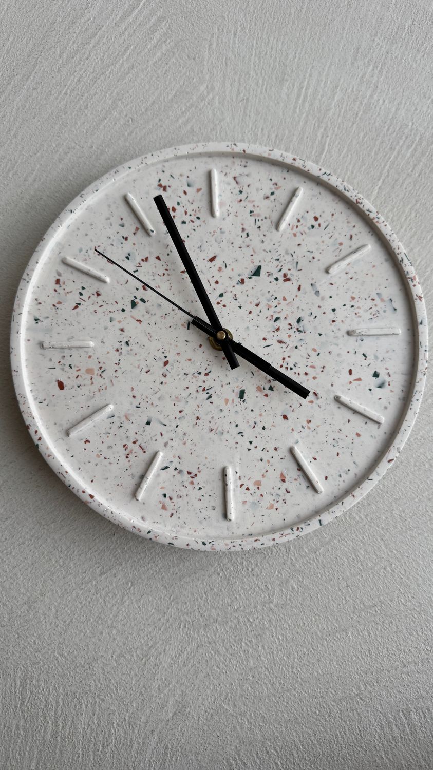 Wandklok terrazzo