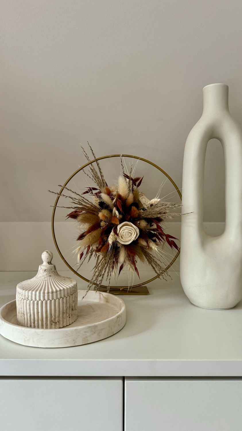 Bloemenwolk herfst 1 - cirkel diameter 25 cm