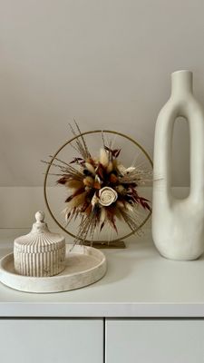 Bloemenwolk herfst 1 - cirkel diameter 25 cm
