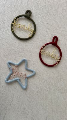 Kerstdecoratie met naam