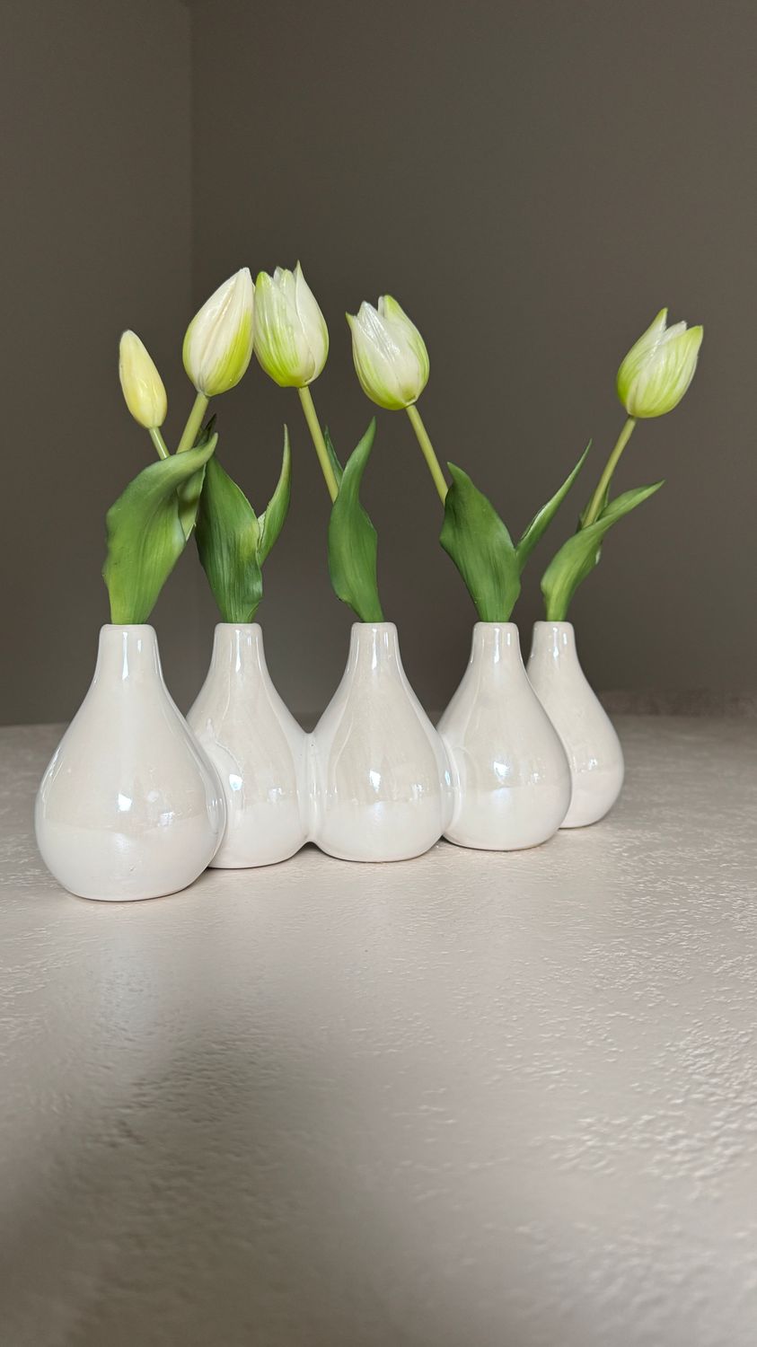 Boeket tulpen wit