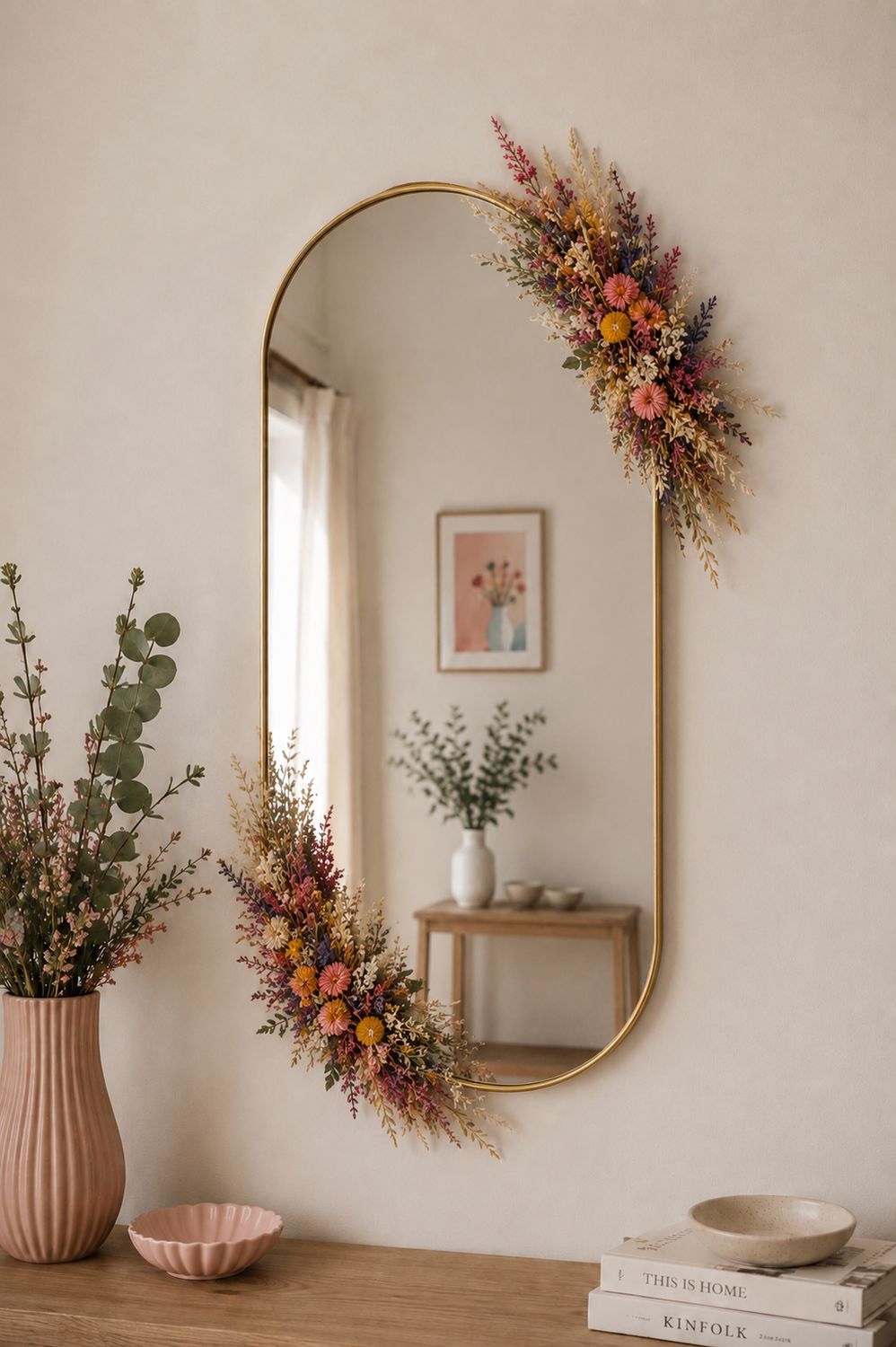 Workshop Spiegel met droogbloemen - donderdag 22 okt. 19.30u