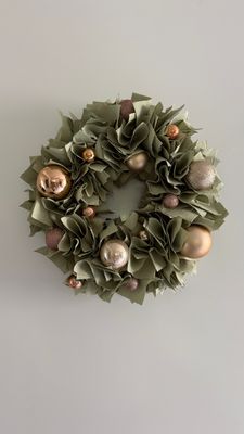 Workshop winterkrans met vliespapier - zaterdag 24 okt. 10u