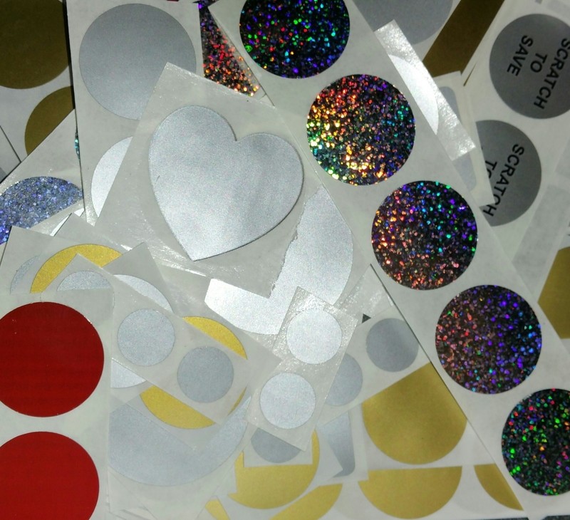 Small bundle scratch off stickers