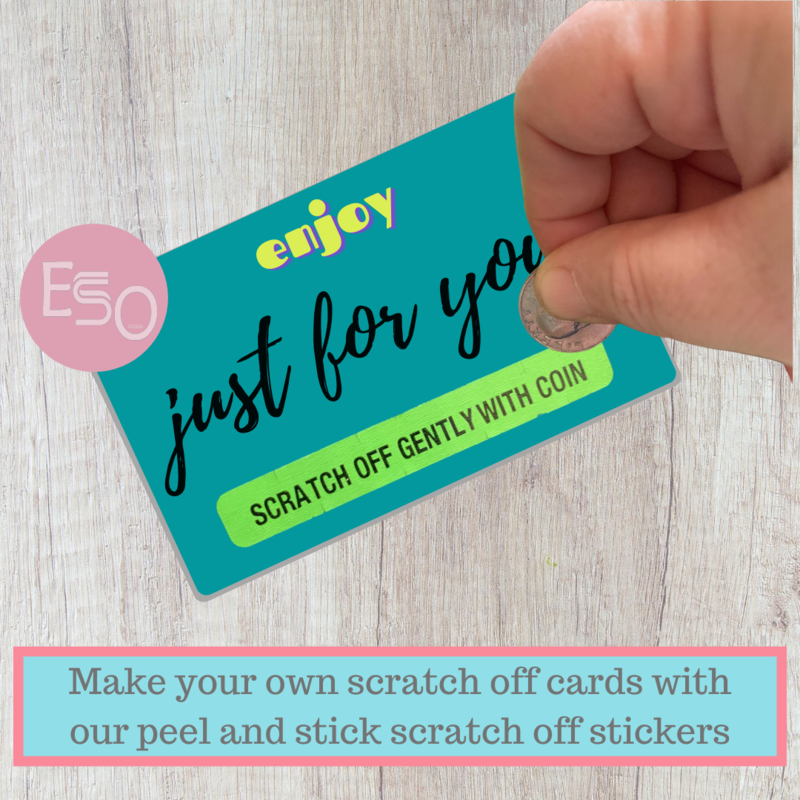 Green Scratch off with a coin scratch off stickers