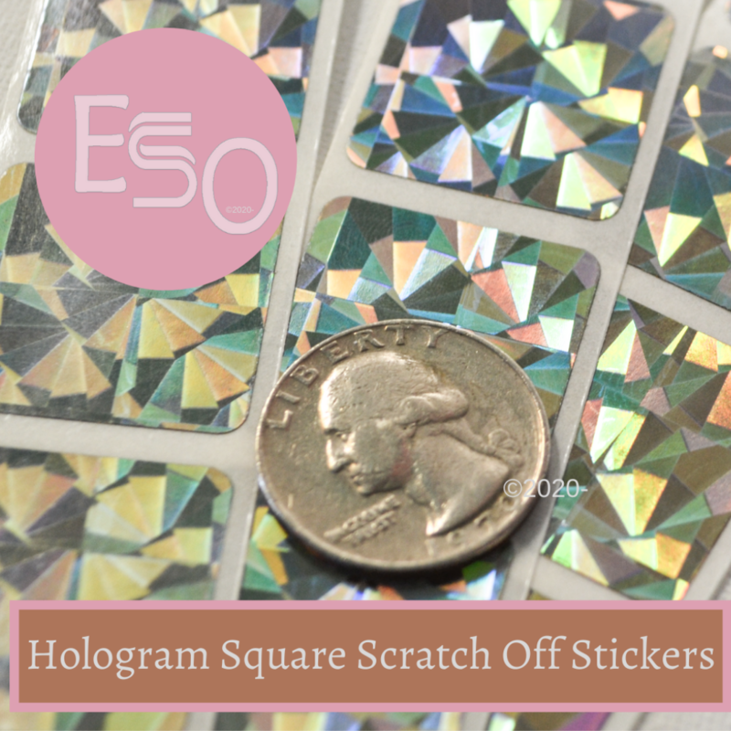Hologram scratch off stickers
