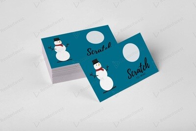 Business thank you scratch off card-snowman