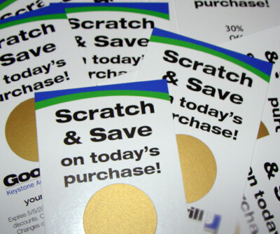 Scratch Off Cards-Custom Printed With Your Logo