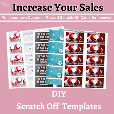 Holiday bundle scratch off templates-increase your sales