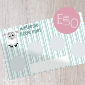 Gender Reveal Scratch off Card