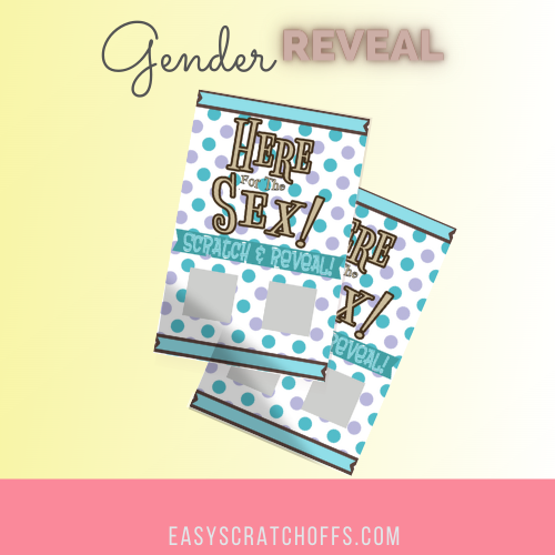 Gender Reveal Scratch off Card Gender Reveal Scratch off Card