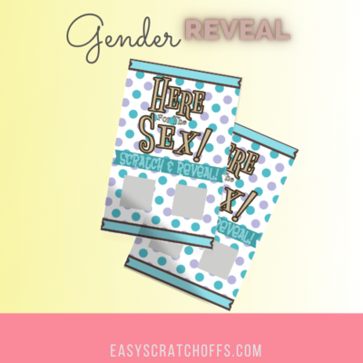 Gender Reveal Scratch off Card