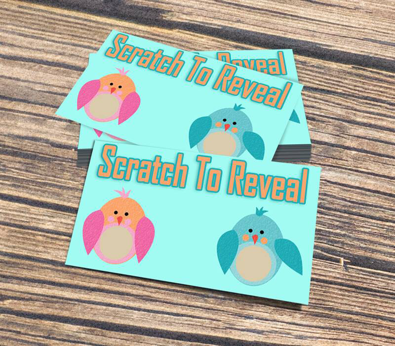 Gender Reveal scratch off template-birdies