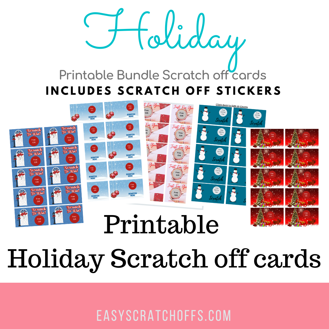 10 Pcs Scratch Off Stickers for Post Card Greeting Cards Self Adhesive Free Post 