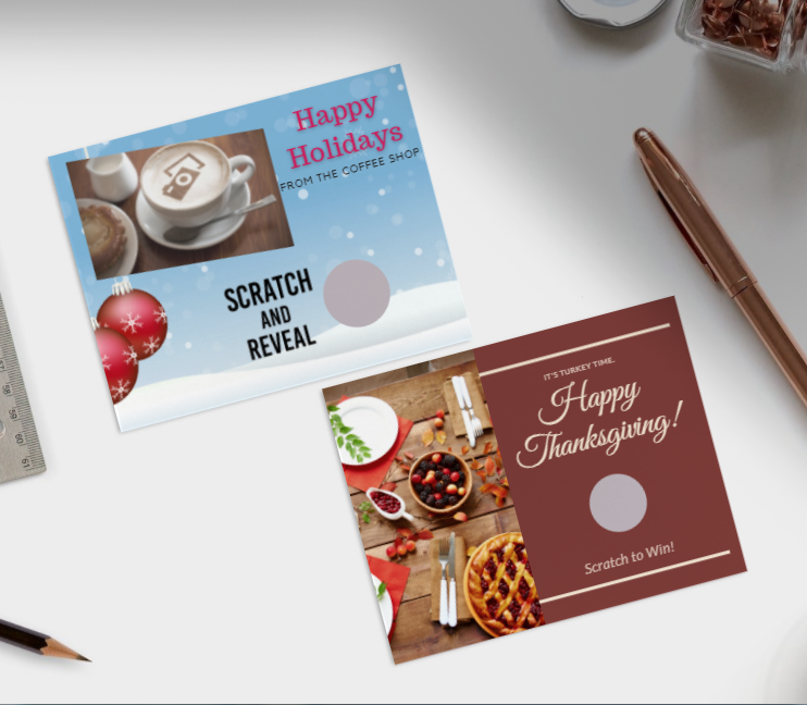 Holiday Scratch Off Cards-Post Card size