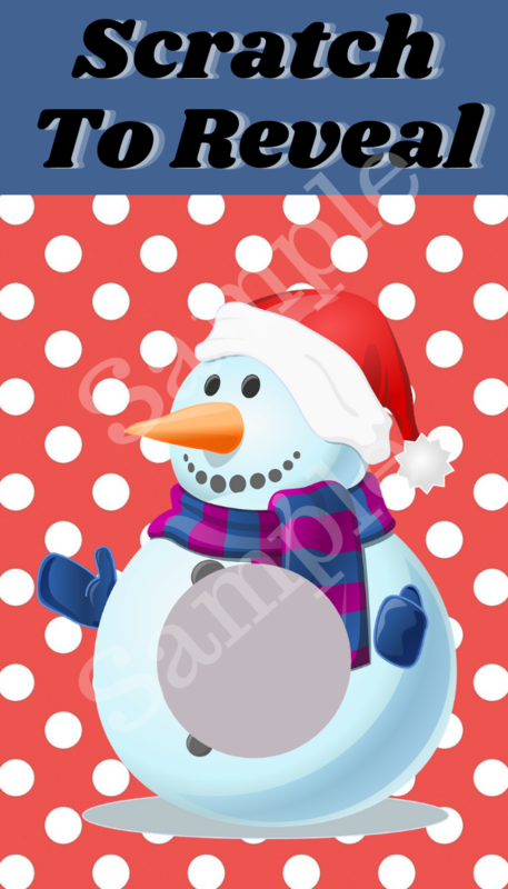 Christmas  Scratch off card,