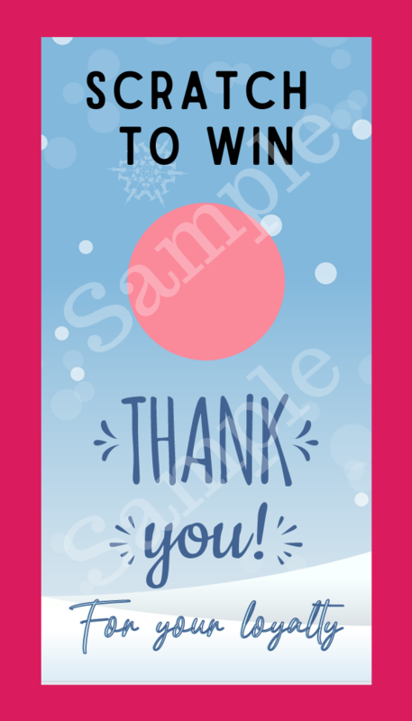 Christmas  Scratch off card,