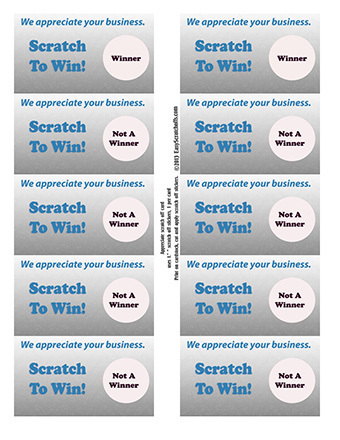 Small business Appreciation Scratch off template